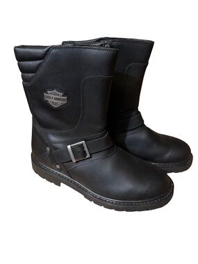 Harley-Davidson Men's Booker Riding Boot Black - D95194, Black 12M LIGHT USE